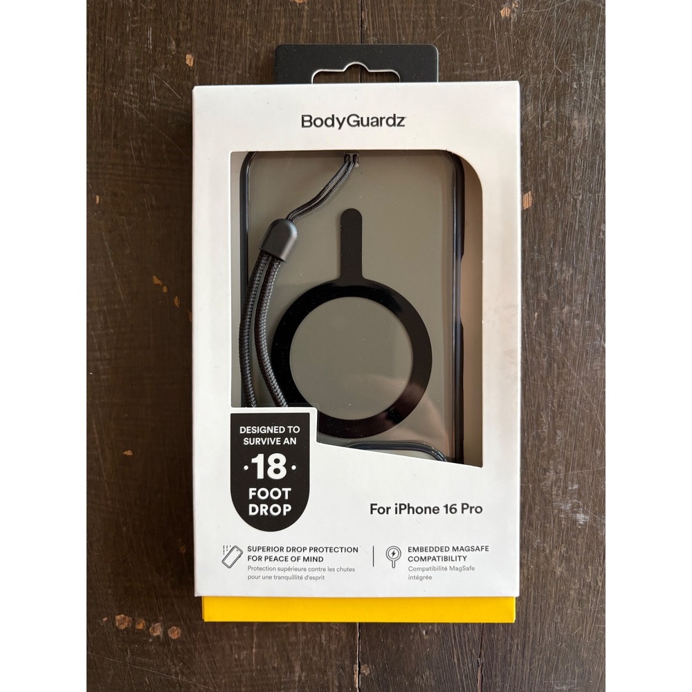 BodyGuardz Ace Pro iPhone 16Pro Case MagSafe 18ft Drop Protection Gray New Open